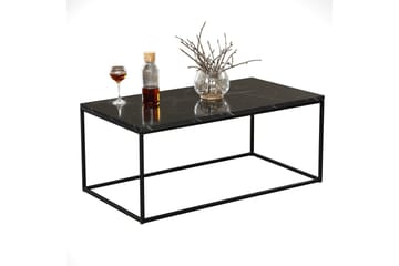 Falan Sofabord 95 X 55 cm Marmormønster - Svart - Møbler - Bord - Sofabord & salongbord