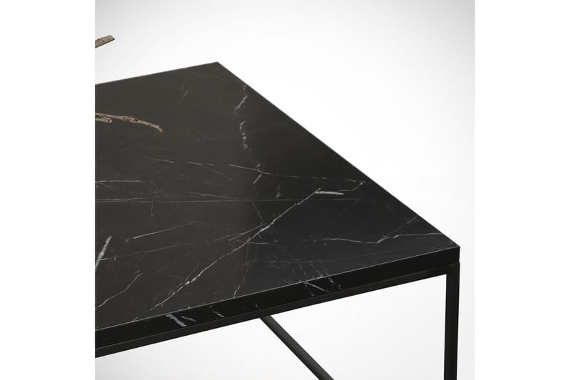 Falan Sofabord 95 X 55 cm Marmormønster - Svart - Møbler - Bord - Sofabord & salongbord