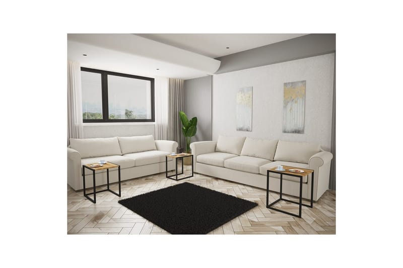 Fayen Settbord 34 cm - Sort - Møbler - Bord - Sofabord & salongbord - Kistebord