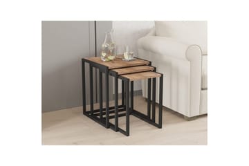 Fayen Settbord 34 cm - Sort/Natur - Møbler - Bord - Sofabord & salongbord - Kistebord