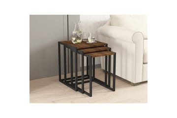 Fayen Settbord 34 cm - Sort/Valnøtt - Møbler - Bord - Sofabord & salongbord - Kistebord