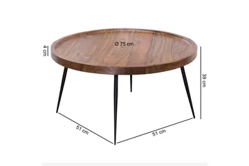 Forcell Sofabord 75 cm - Brun - Møbler - Bord - Sofabord & salongbord