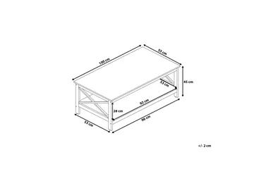 Foster Sofabord 100 cm - Svart - Møbler - Bord - Sofabord & salongbord