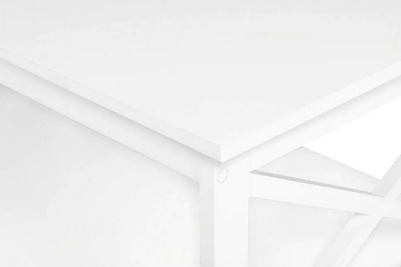 Fostia Sofabord 100 cm med Oppbevaringshylle - Hvit - Møbler - Bord - Sofabord & salongbord