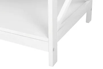 Fostia Sofabord 100 cm med Oppbevaringshylle - Hvit - Møbler - Bord - Sofabord & salongbord