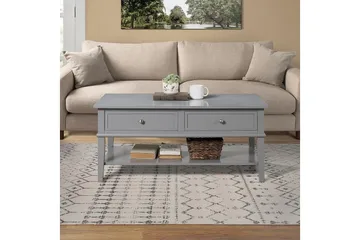 Franklin Sofabord 105 cm med Oppbevaringshylle + 2 Skuffer G - Dorel Home - Møbler - Bord - Sofabord & salongbord - Sofabord med oppbevaring