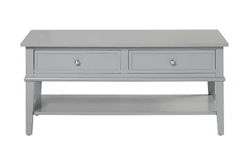 Franklin Sofabord 105 cm med Oppbevaringshylle + 2 Skuffer G - Dorel Home - Møbler - Bord - Sofabord & salongbord - Sofabord med oppbevaring