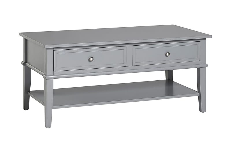 Franklin Sofabord 105 cm med Oppbevaringshylle + 2 Skuffer G - Dorel Home - Møbler - Bord - Sofabord & salongbord - Sofabord med oppbevaring