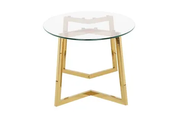 Frechen Sofabord 120 cm - Glass/Gull - Møbler - Bord - Sofabord & salongbord