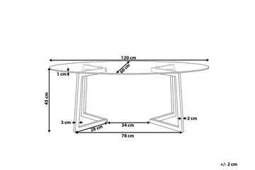 Frechen Sofabord 120 cm - Glass/Gull - Møbler - Bord - Sofabord & salongbord