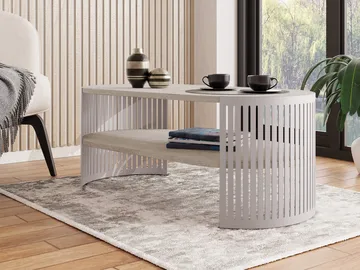 Friend sofabord 100 cm ovalt - Beige|brun - Møbler - Bord - Sofabord & salongbord - Sofabord med oppbevaring
