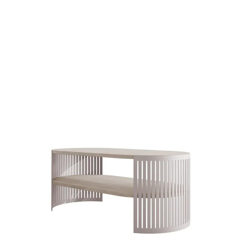 Friend sofabord 100 cm ovalt, Beige|brun