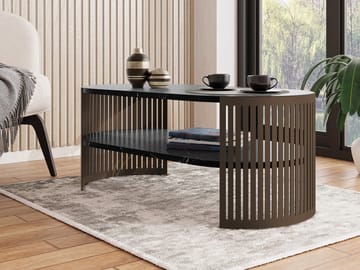 Friend sofabord 100 cm ovalt - Brun|svart - Møbler - Bord - Sofabord & salongbord - Sofabord med oppbevaring