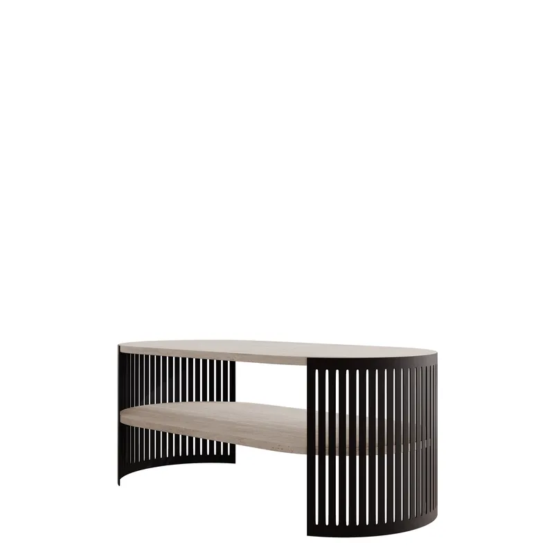 Friend sofabord 100 cm ovalt, Svart|beige