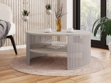 Friend sofabord 75 cm rundt - Beige|brun - Møbler - Bord - Sofabord & salongbord - Sofabord med oppbevaring