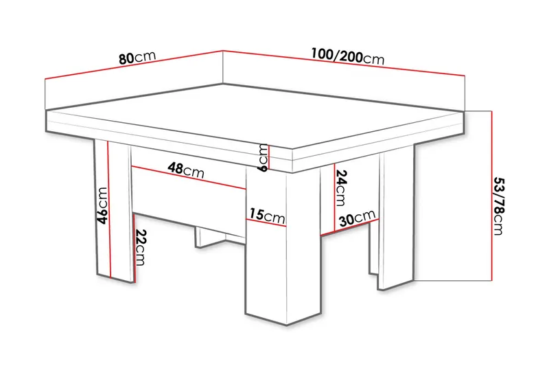 Frodo Sofabord 100 cm - Beige/Grå - Møbler - Bord - Sofabord & salongbord