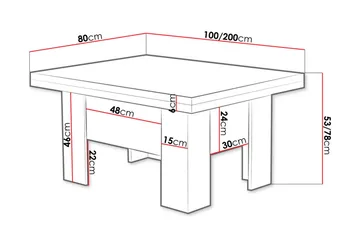Frodo Sofabord 100 cm - Beige/Grå - Møbler - Bord - Sofabord & salongbord