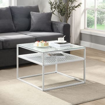 Galaro sofabord 60 cm - Gjennomsiktig og matt hvit - Møbler - Bord - Sofabord & salongbord - Sofabord med oppbevaring