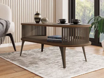 Galia sofabord 100 cm ovalt - Brun - Møbler - Bord - Sofabord & salongbord - Sofabord med oppbevaring