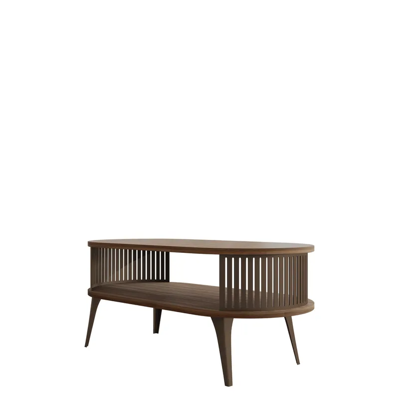Galia sofabord 100 cm ovalt, Brun