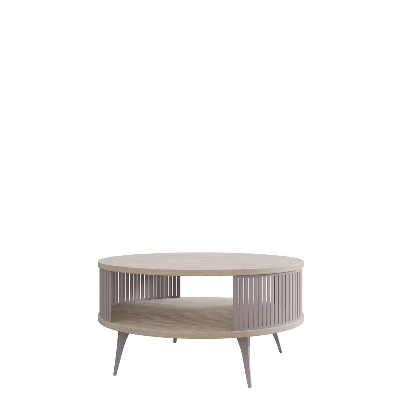 Galia sofabord 75 cm rundt - Beige|grå - Møbler - Bord - Sofabord & salongbord - Sofabord med oppbevaring