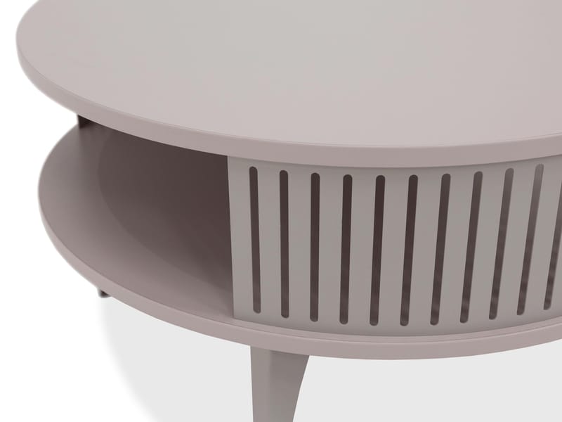 Galia sofabord 75 cm rundt - Beige|grå - Møbler - Bord - Sofabord & salongbord - Sofabord med oppbevaring