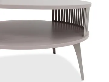 Galia sofabord 75 cm rundt - Beige|grå - Møbler - Bord - Sofabord & salongbord - Sofabord med oppbevaring