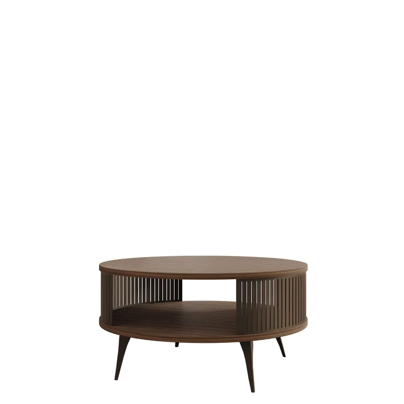 Galia sofabord 75 cm rundt, Brun