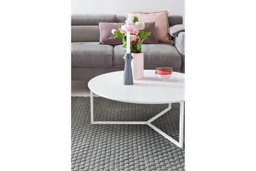 Giamanco Sofabord 80 cm Rundt - Hvit - Møbler - Bord - Sofabord & salongbord