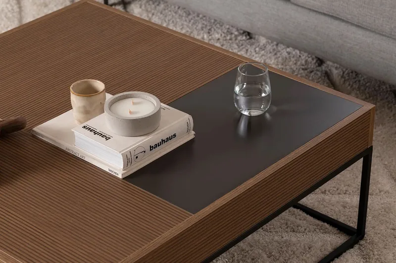 Gladfield Sofabord 90 cm - Valnøtt - Møbler - Bord - Sofabord & salongbord