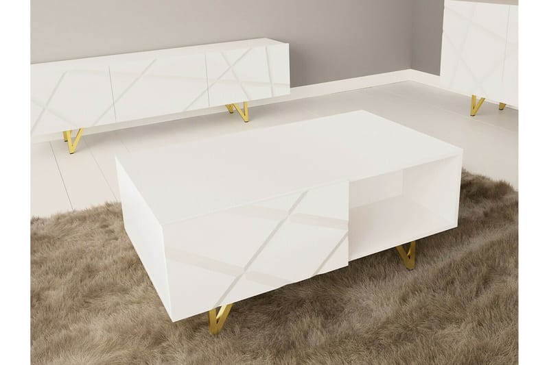 Sofabord Glenndale 59 cm - Hvid - Sofabord & salongbord