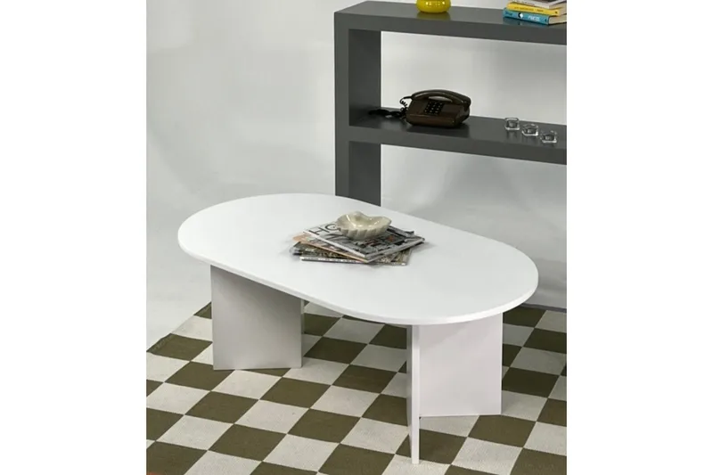 Sofabord Glenure Hvit - Hvit - Møbler - Bord - Sofabord & salongbord