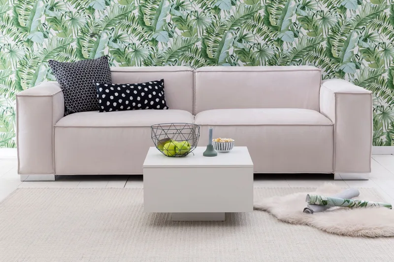 Golnick Sofabord 60 cm med Oppbevaring - Hvit - Møbler - Bord - Sofabord & salongbord