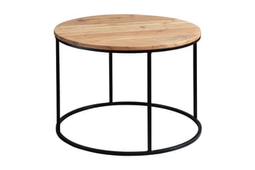 Gorizia Sofabord 60 cm Rundt - Akacia/Svart - Møbler - Bord - Sofabord & salongbord