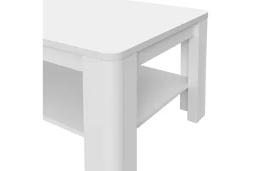 Gowhole Sofabord 110 cm med Oppbevaringshylle - Hvit - Møbler - Bord - Sofabord & salongbord