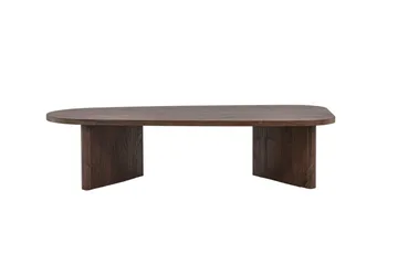 Grönvik Ovalt Sofabord 130x65 cm - Mørkebrunt / Valnøtt / Tre - Møbler - Bord - Sofabord & salongbord