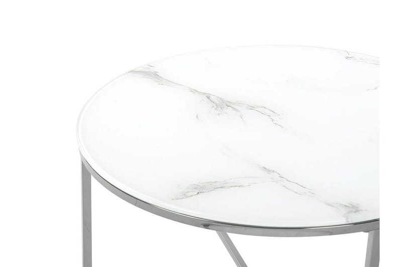 Gruenewald Sofabord Marmoreffekt - Hvit - Møbler - Bord - Sofabord & salongbord
