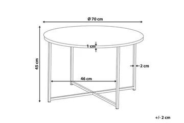 Gruenewald Sofabord Marmoreffekt - Hvit - Møbler - Bord - Sofabord & salongbord