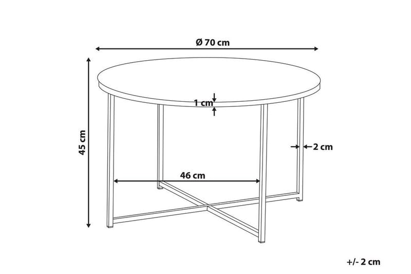 Gruenewald Sofabord Marmoreffekt - Hvit - Møbler - Bord - Sofabord & salongbord