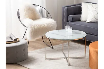 Gruenewald Sofabord Marmoreffekt - Hvit - Møbler - Bord - Sofabord & salongbord