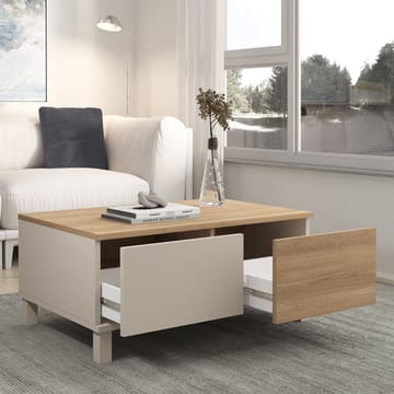 Sofabord Hanah Home Mood (90 x 40 x 60 cm) Sand Oak - Sand og eik - Møbler - Bord - Sofabord & salongbord