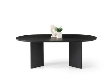 Sofabord Hanah Home Oscar (128 x 42 x 80 cm) Wood Black - Møbler - Bord - Sofabord & salongbord