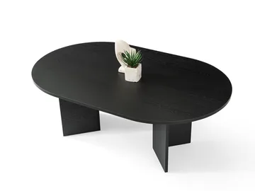 Sofabord Hanah Home Oscar (128 x 42 x 80 cm) Wood Black - Møbler - Bord - Sofabord & salongbord