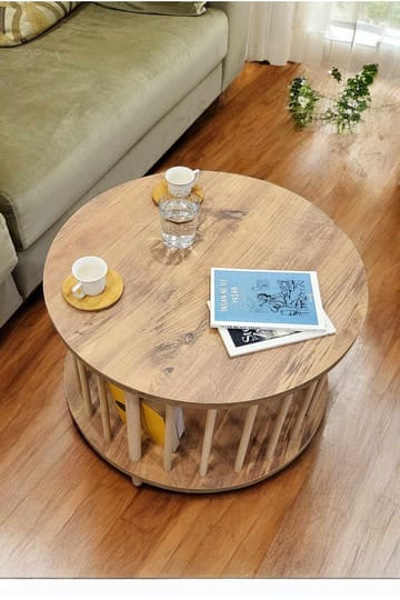 Sofabord Hanah Home Peka-0108 (Ø60 x H43 cm) Furu - Furu - Møbler - Bord - Sofabord & salongbord