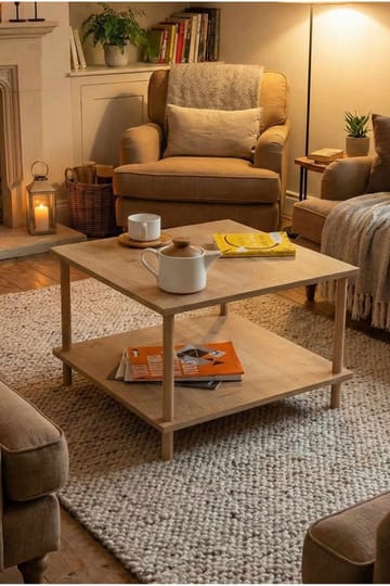 Sofabord Hanah Home Peka Mini (60 x 42,5 x 60 cm) Sapphire Oak - Sapphire Oak - Møbler - Bord - Sofabord & salongbord