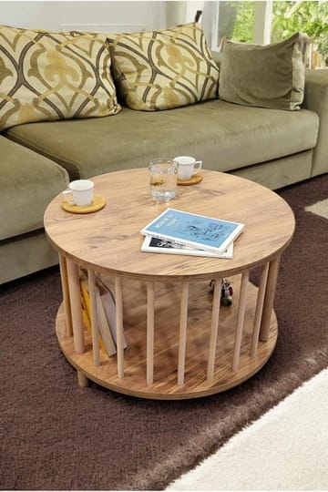 Sofabord Hanah Home Peka-0108 (Ø60 x H43 cm) Furu - Furu - Møbler - Bord - Sofabord & salongbord