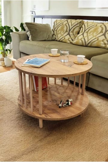 Sofabord Hanah Home Peka-0108 (Ø60 x H43 cm) Furu - Furu - Møbler - Bord - Sofabord & salongbord