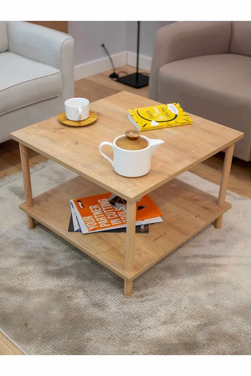 Sofabord Hanah Home Peka Mini (60 x 42,5 x 60 cm) Sapphire Oak - Sapphire Oak - Møbler - Bord - Sofabord & salongbord