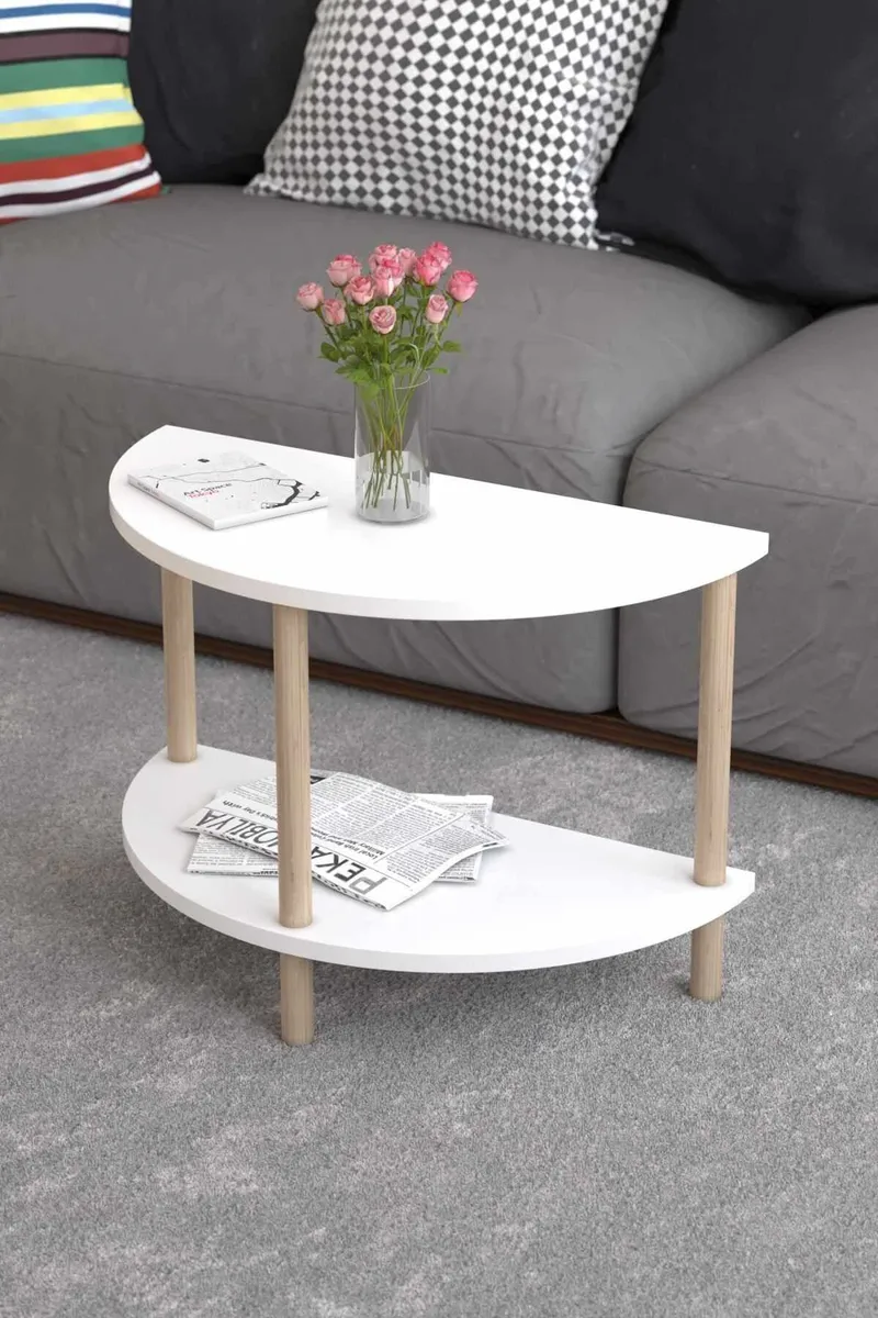 Sofabord Hanah Home Peka Cube (60 x 42 x 30 cm) Hvit - Hvit - Møbler - Bord - Sofabord & salongbord