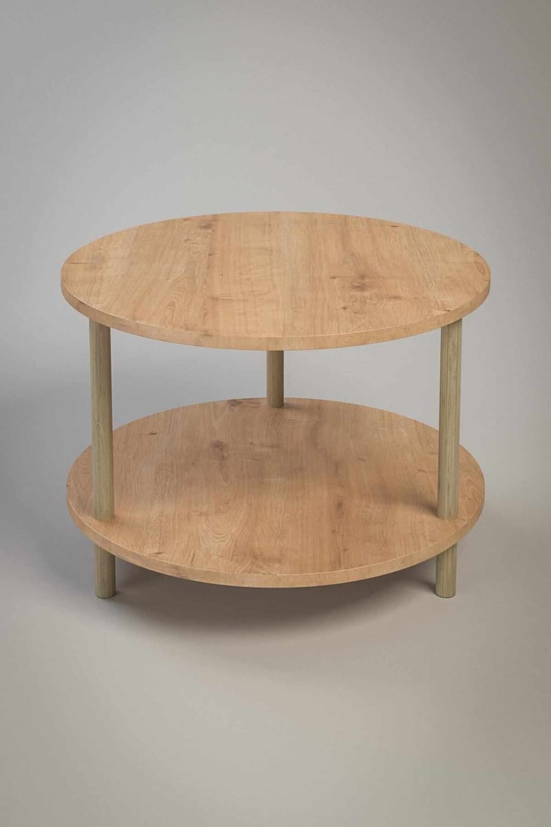 Sofabord Hanah Home Peka Square (Ø60 x H43 cm) Sapphire Oak - Sapphire Oak - Møbler - Bord - Sofabord & salongbord